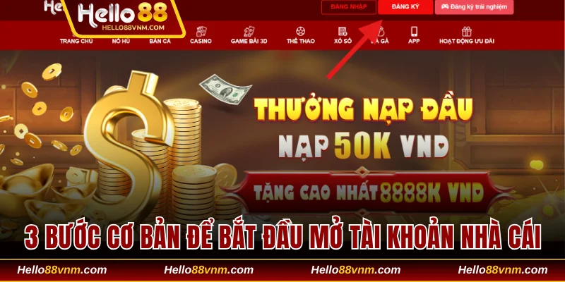 3 bước cơ bản để bắt đầu mở tài khoản nhà cái
