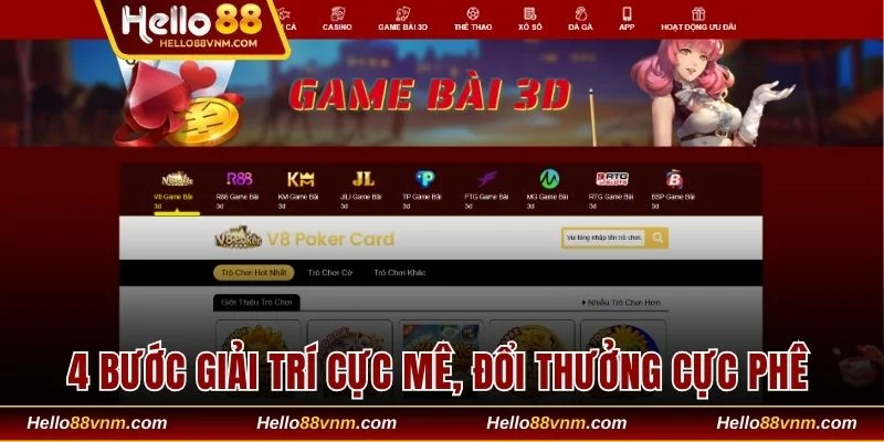 4 bước giải trí cực mê, đổi thưởng cực phê 