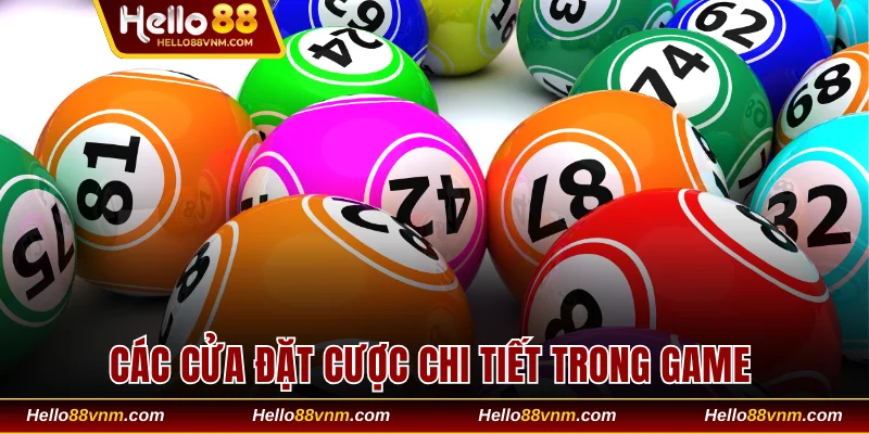 Các cửa đặt cược chi tiết trong game