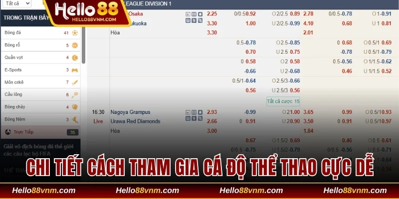 Chi tiết cách tham gia cá độ thể thao cực dễ