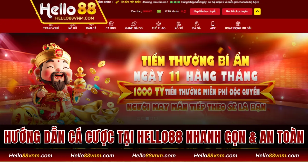 Hướng dẫn cá cược tại Hello88