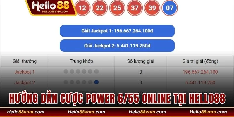 Hướng dẫn cược Power 6/55 online tại nhà cái