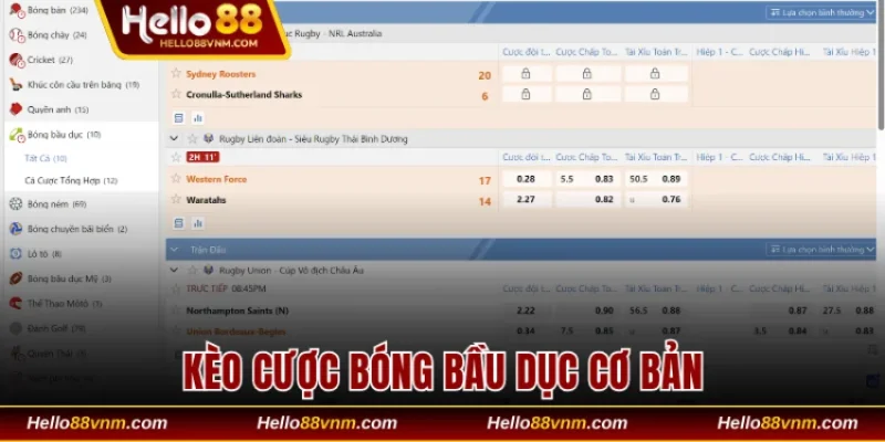 Kèo cược bóng bầu dục cơ bản