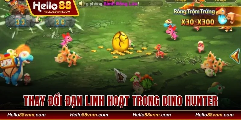 Thay đổi đạn linh hoạt trong Dino Hunter