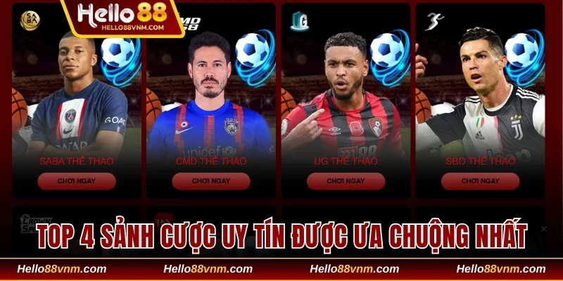 Top 4 sảnh cược uy tín được ưa chuộng nhất