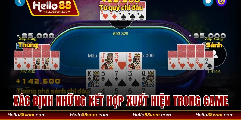 Xác định những kết hợp xuất hiện trong game
